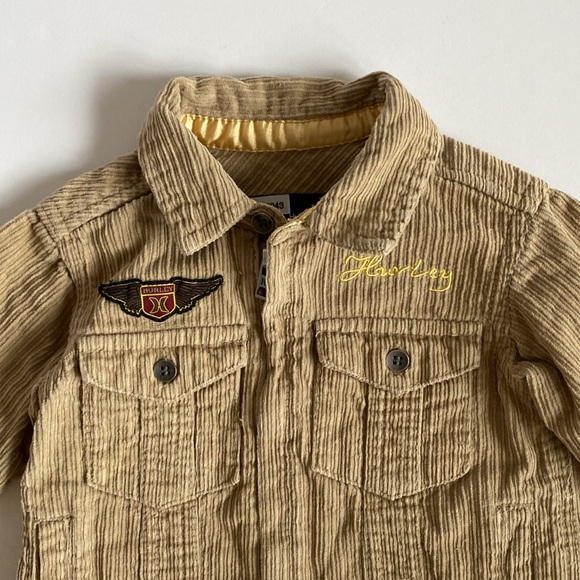 Hurley Corduroy Zip-Up Overshirt 12 Months - Picture 5 of 12